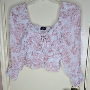 Milk & Honey French Toile De Jouy  Milk Maide Corset Bustier Aesthetics Size M